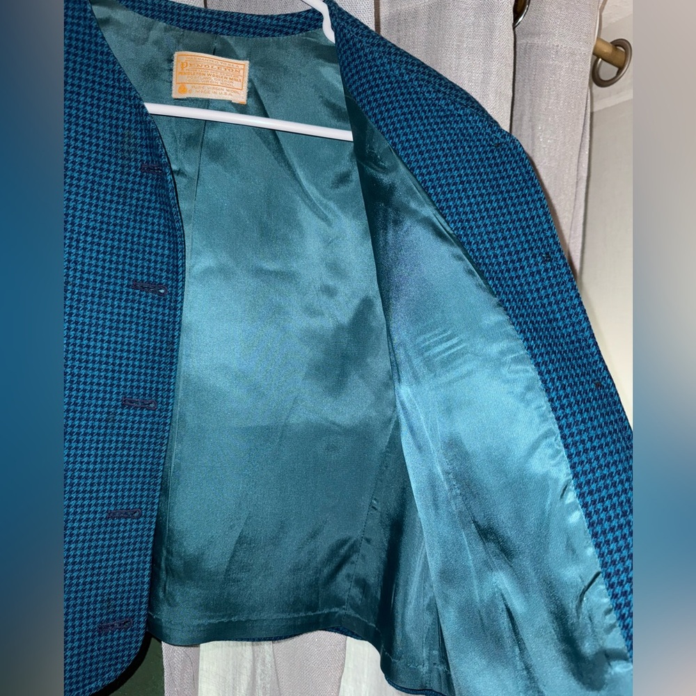 Pendleton Blue Blazer Textured Suit Jacket - image 7